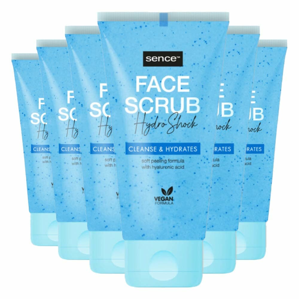 6x Sence Gezichtsscrub Alle Huidtypes Hydro Shock 150 ml