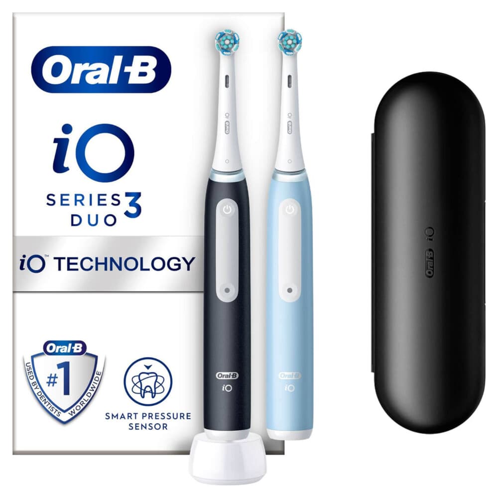 Oral-B Elektrische Tandenborstel iO 3 Duo Zwart&Blauw 1 set