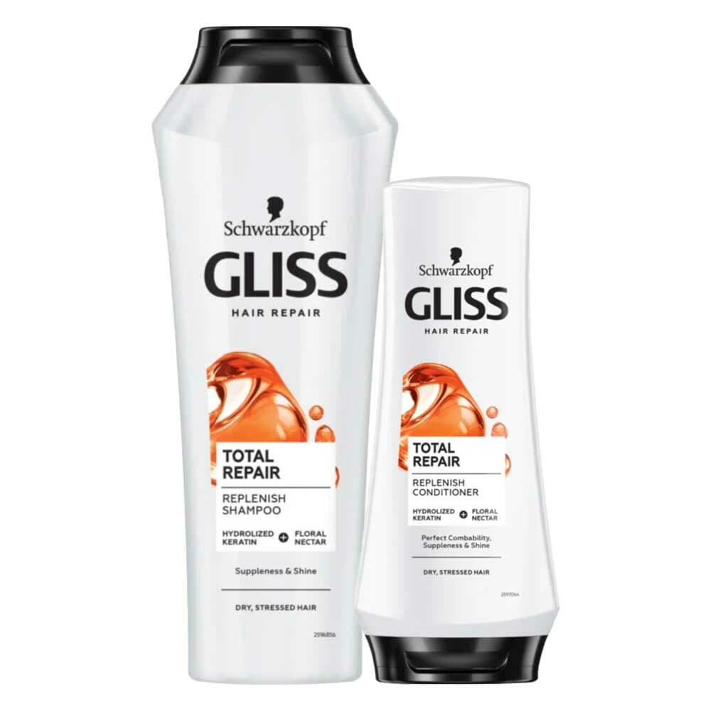 Gliss Total Repair - Shampoo x 250 ml&Conditioner 1x 200 ml - Pakket