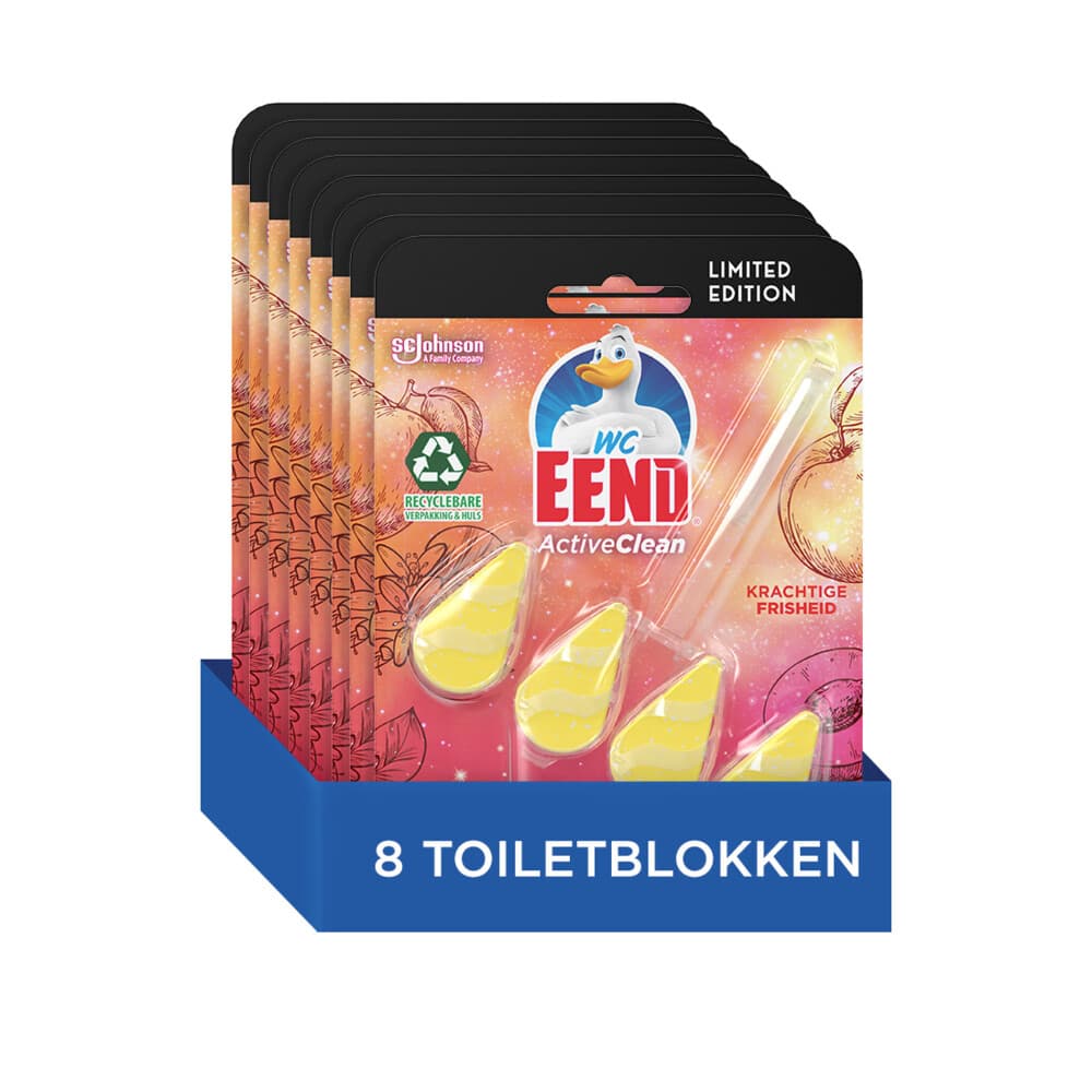 8x WC Eend Toiletblok Active Cosmic Peach 38 gr