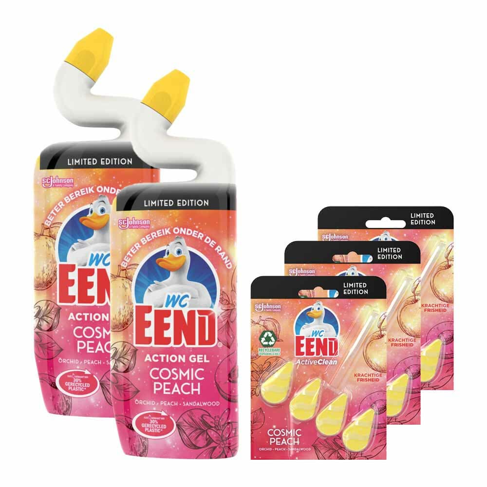 WC Eend Active Cosmic Peach Toilet Pakket