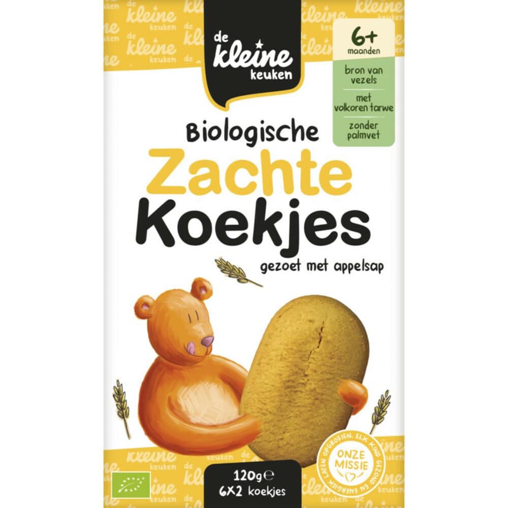de Kleine Keuken Bio Zachte Koekjes 120 gr