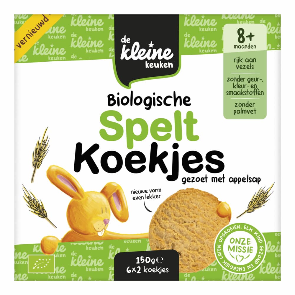 de Kleine Keuken Bio Speltkoekjes 150 gr