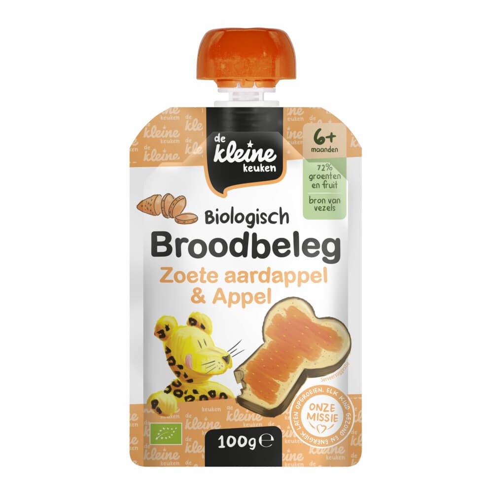 de Kleine Keuken Bio Broodbeleg Zoete Aardappel&Appel 100 gr