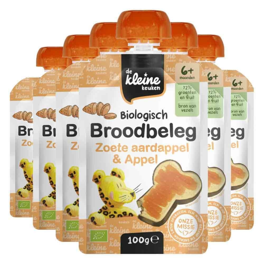 6x de Kleine Keuken Bio Broodbeleg Zoete Aardappel&Appel 100 gr