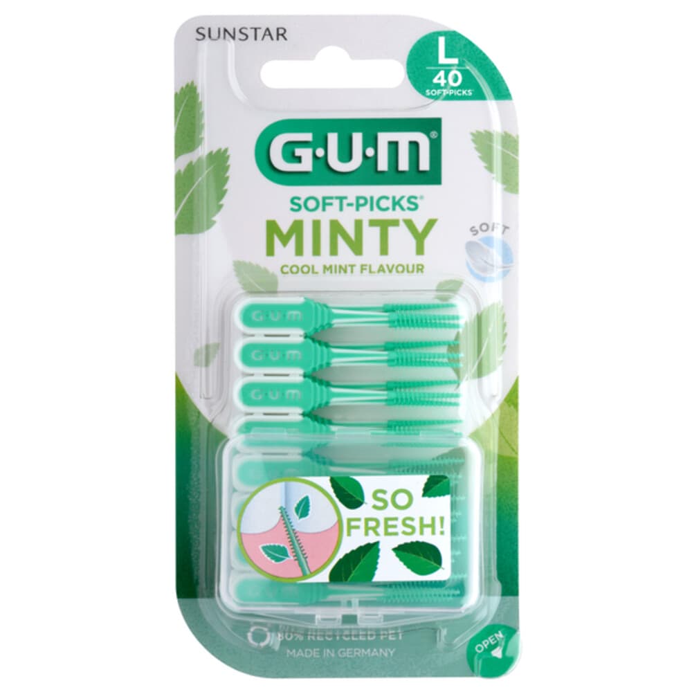 3x GUM Soft-Picks Comfort Flex Mint Large 40 stuks