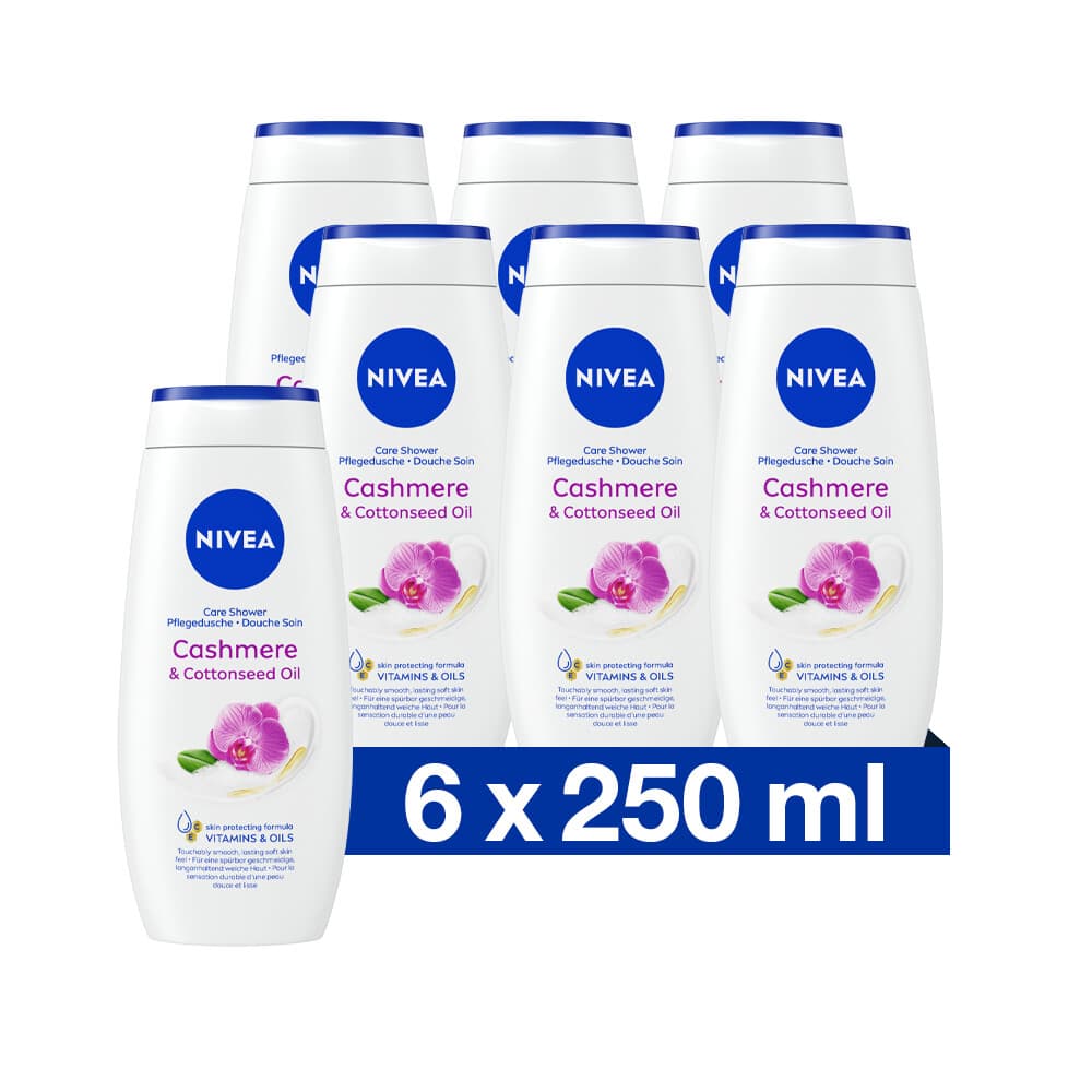 6x NIVEA Douchecrème Cashmere&Cotton Seed Oil 250 ml