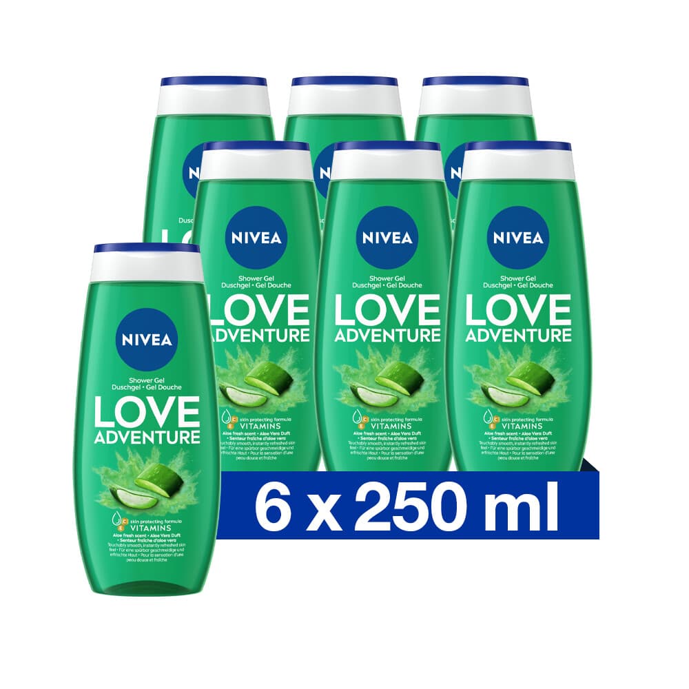 6x NIVEA Douchegel Love Nature 250 ml