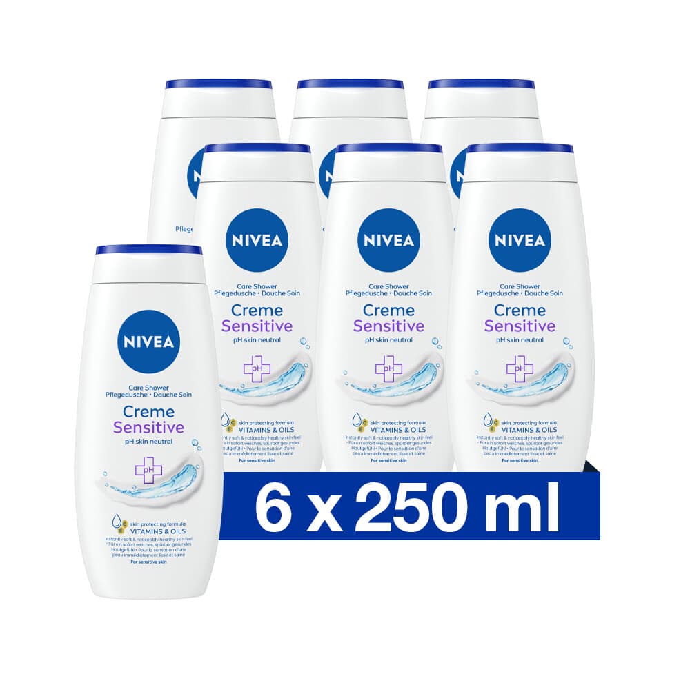6x NIVEA Douchecrème Sensitive 250 ml