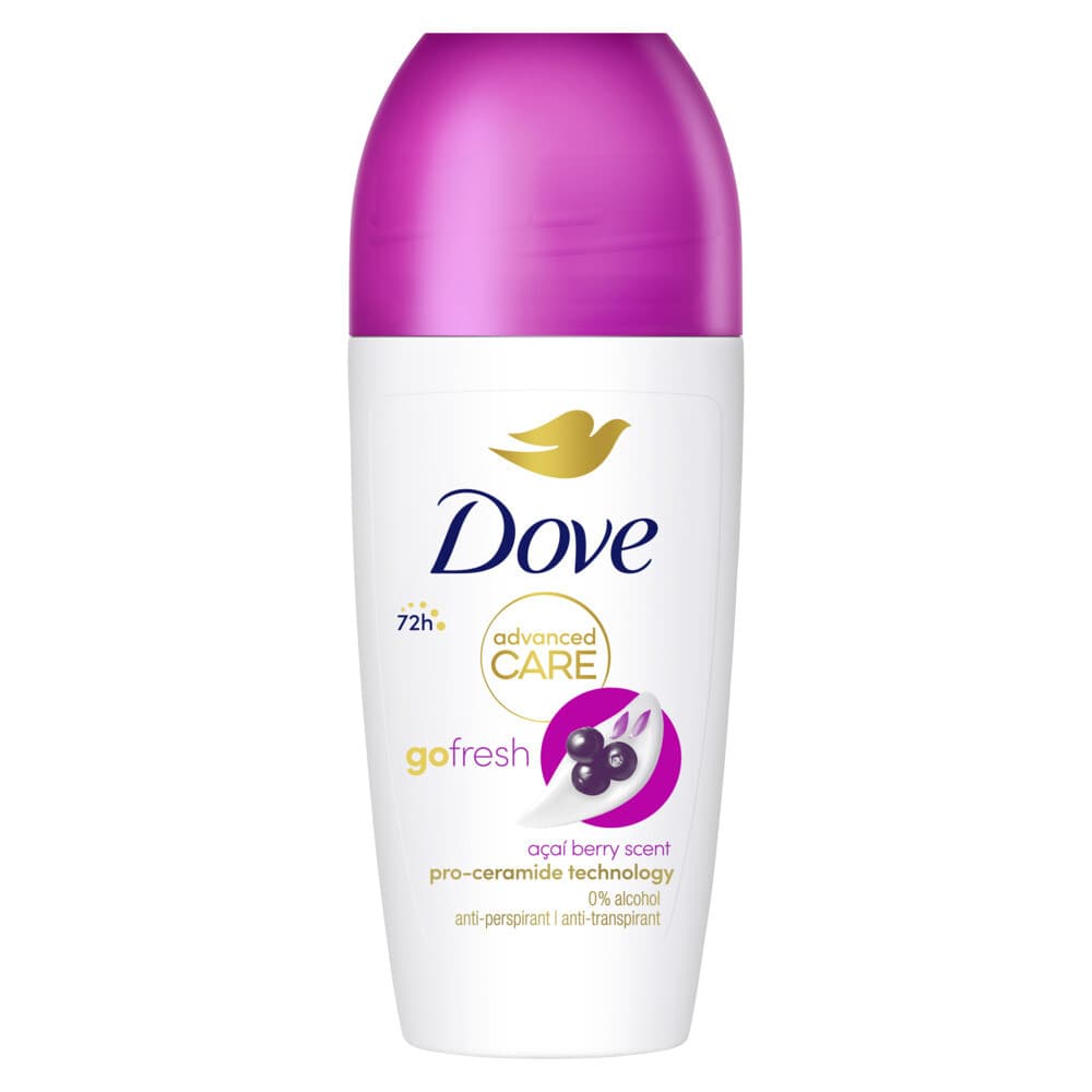 2+1 gratis: Dove Deodorant Roller Go Fresh Açai Berry 50 ml
