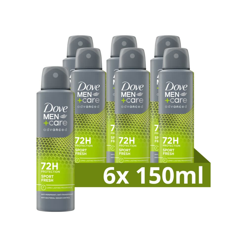 6x Dove Deodorant Men+ Care Sport Fresh 150 ml