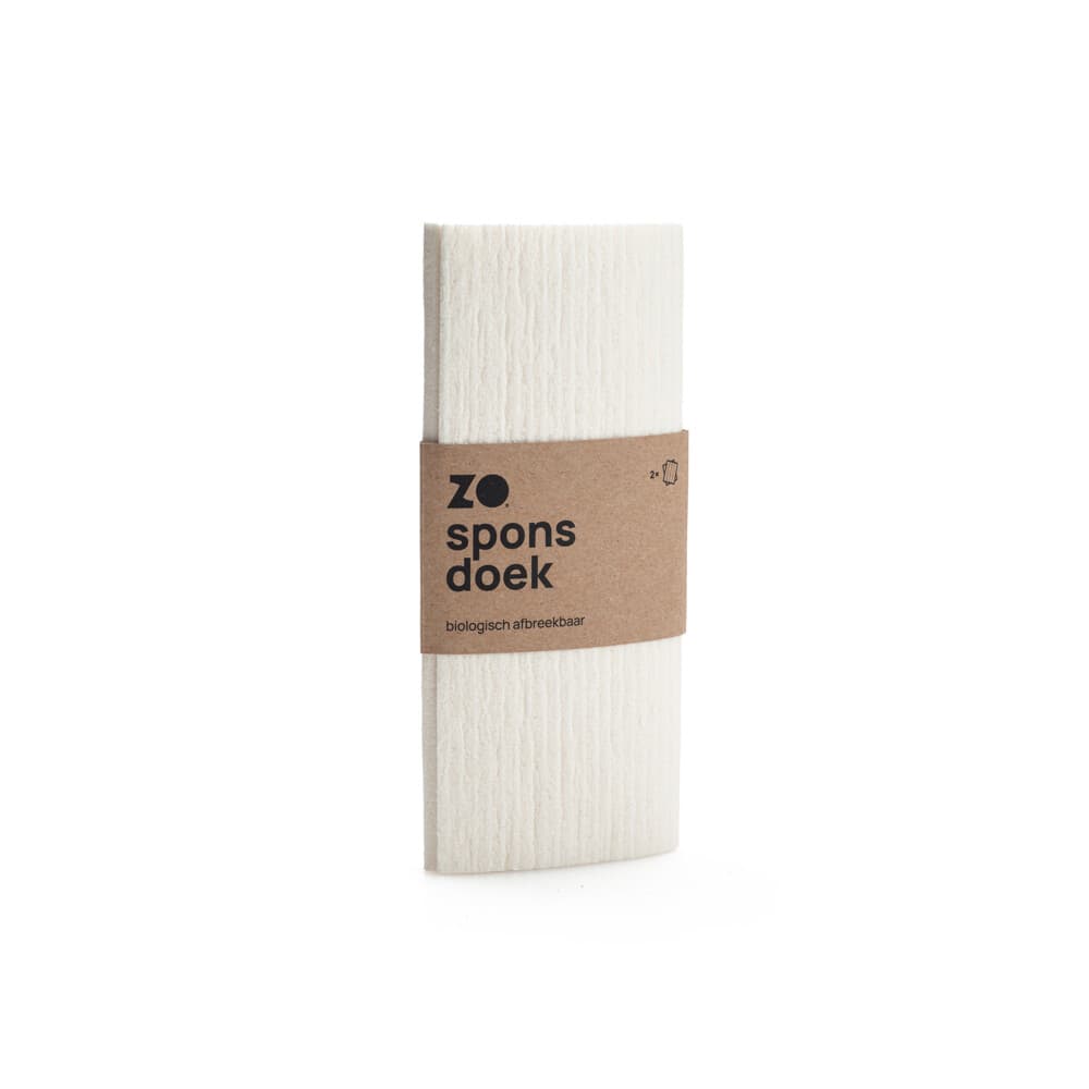ZO Sponsdoek Biologisch Afbreekbaar Naturel 2 stuks