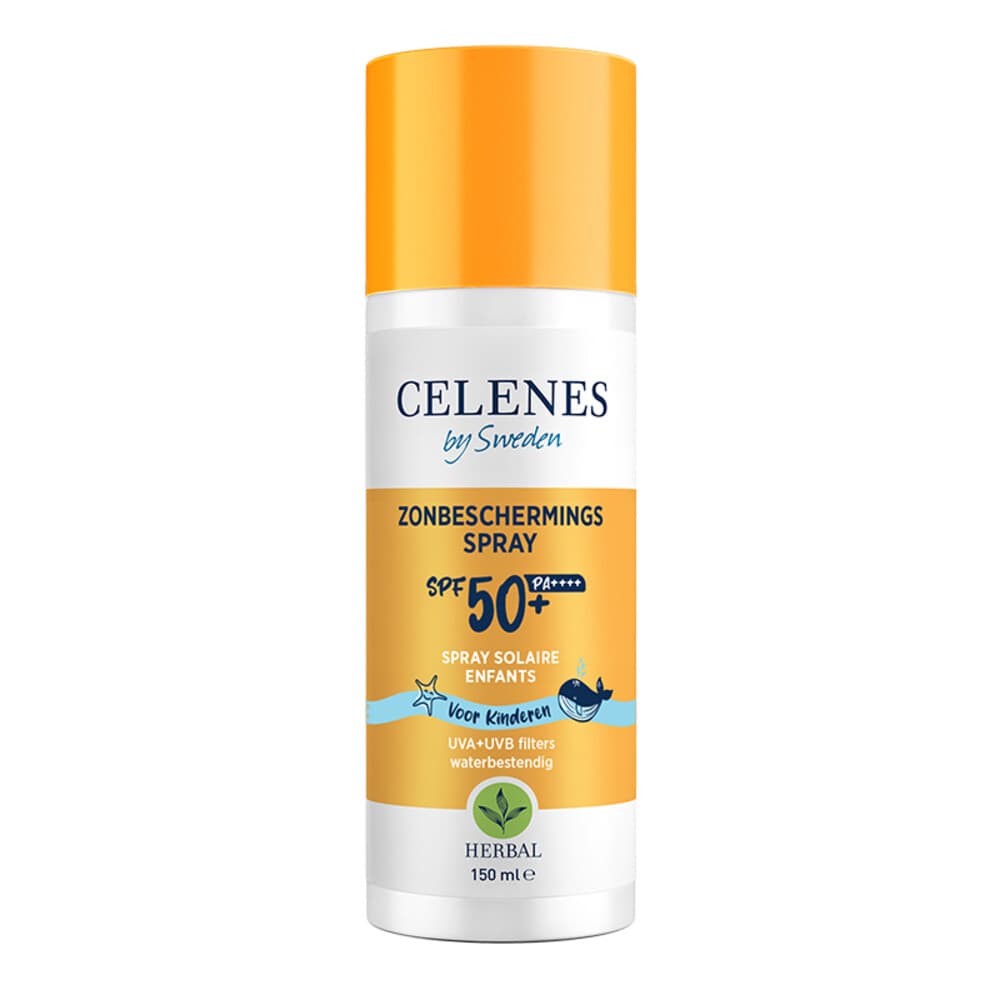 3x Celenes Herbal Zonnebrand Spray Kids SPF 50+ Alle Huidtypes 150 ml