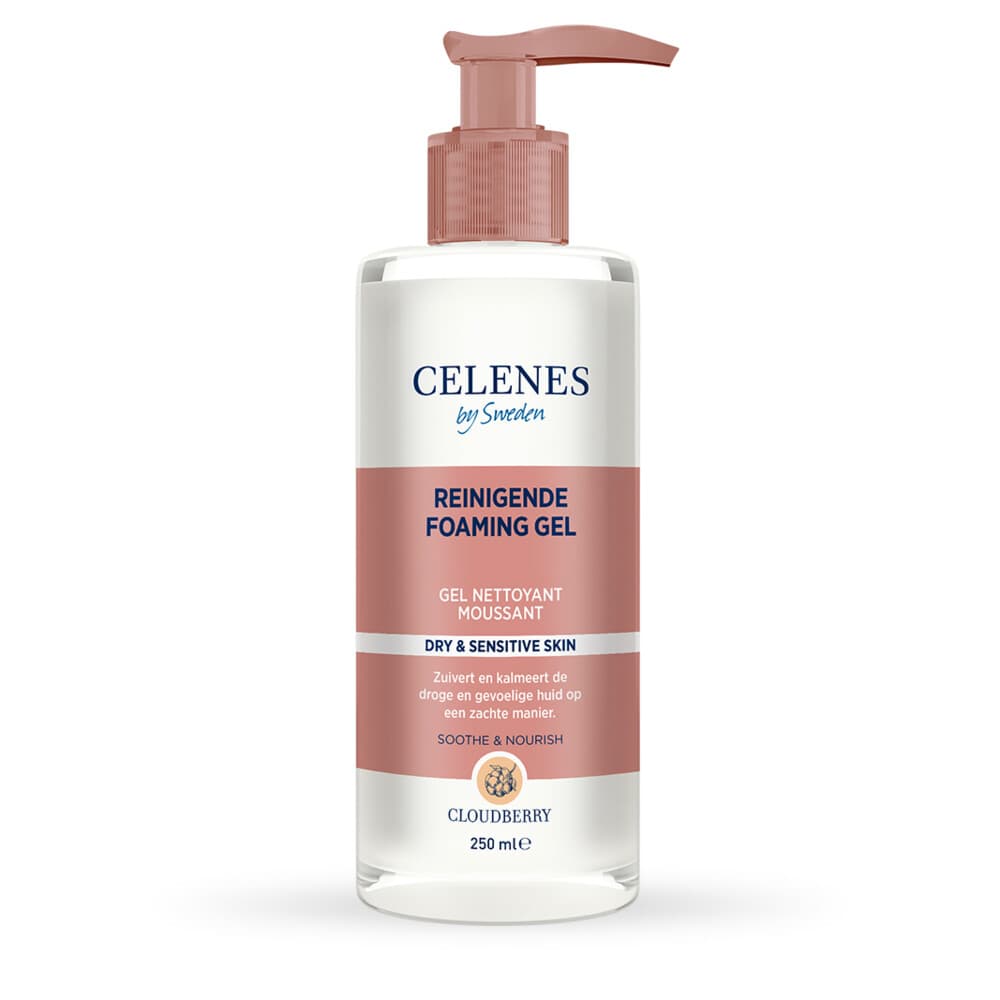 Celenes Bergbraam Reinigende Foam Gel Droge / Gevoelige Huid 250 ml