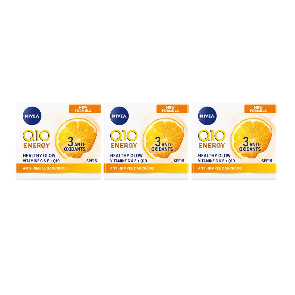 3x NIVEA Q10 Dagcrème Energy SPF 15 50 ml