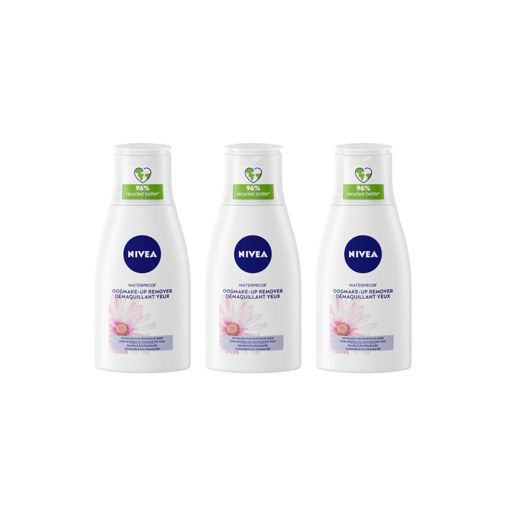 3x NIVEA Oogmake-Up Remover Sensitive Kamille Waterproof 125 ml