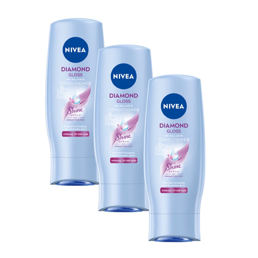 3x NIVEA Conditioner Diamond Gloss Care 200 ml