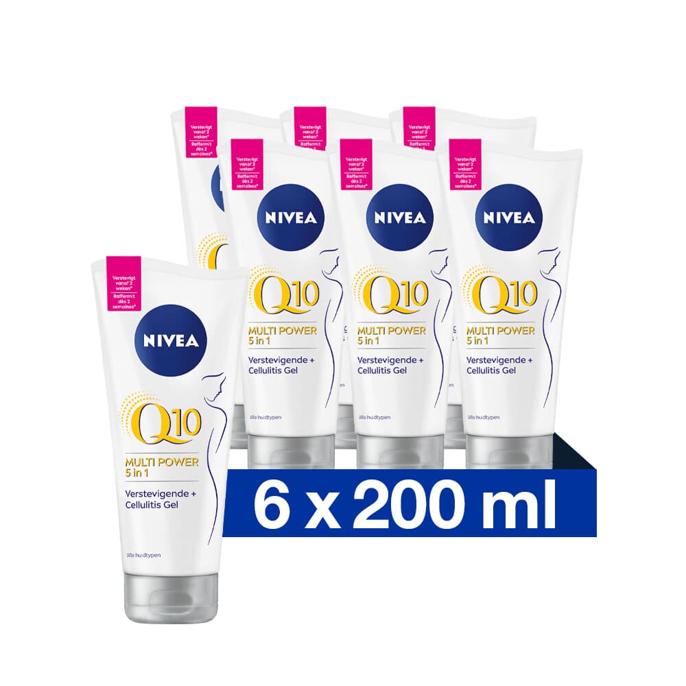 6x NIVEA Bodygel Verstevigend Q10 + Cellulitis 200 ml