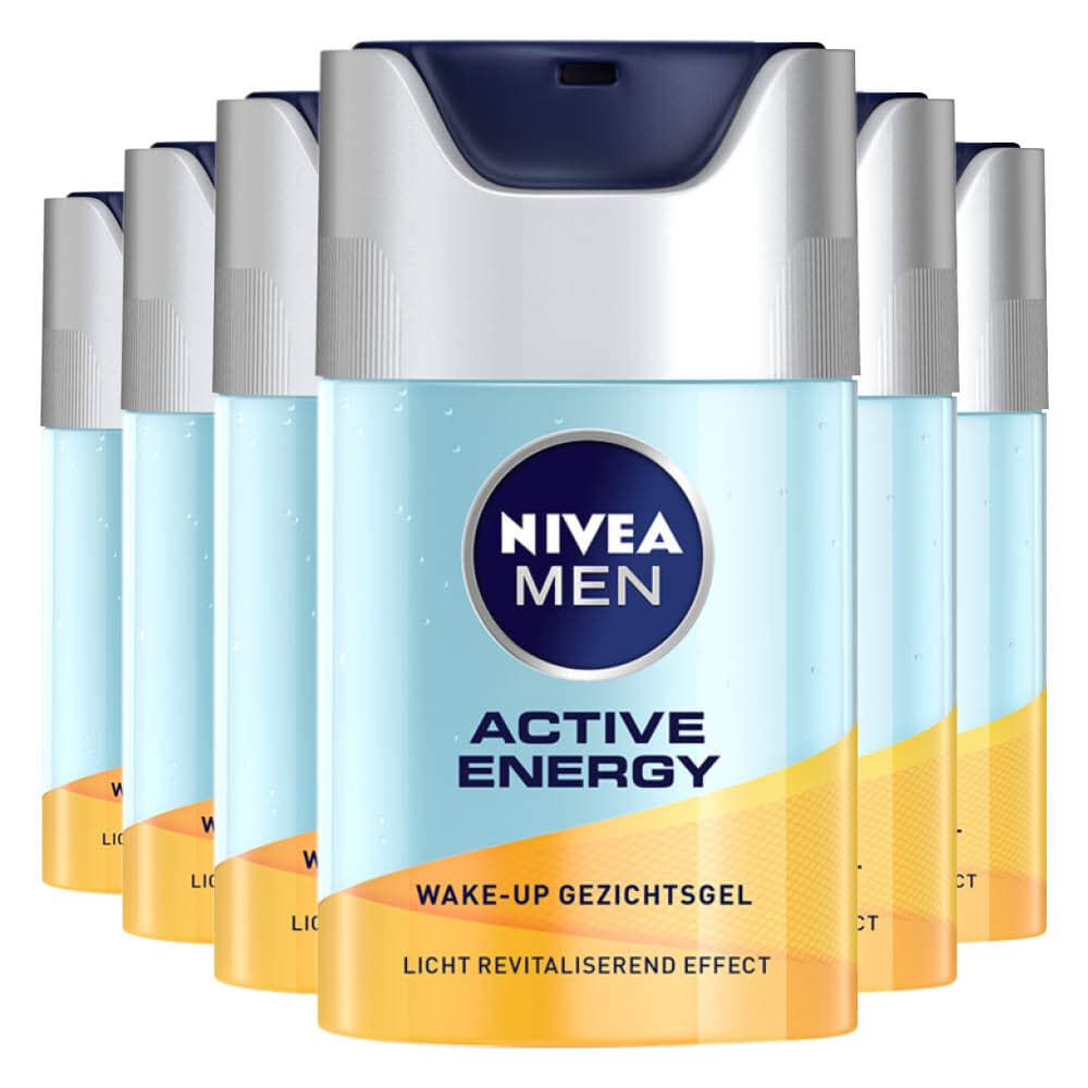 6x NIVEA Men Wake-up Gezichtsgel Active Energy 50 ml