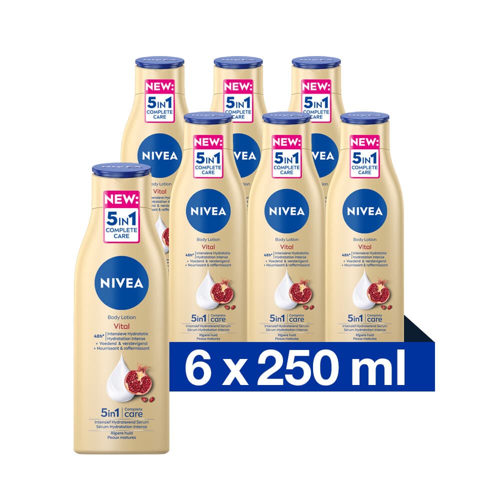 6x NIVEA Bodylotion Vital 250 ml