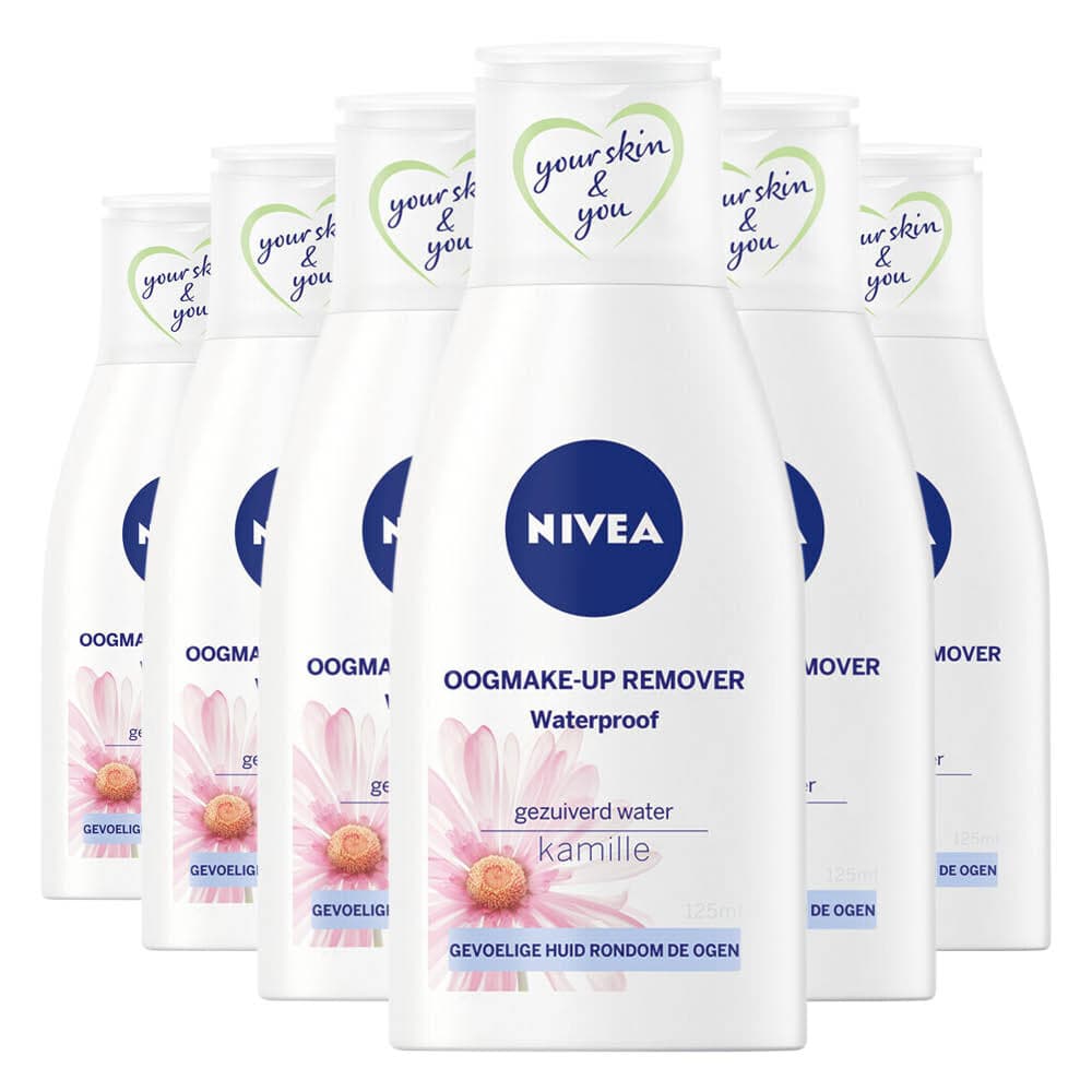 6x NIVEA Oogmake-Up Remover Sensitive Kamille Waterproof 125 ml