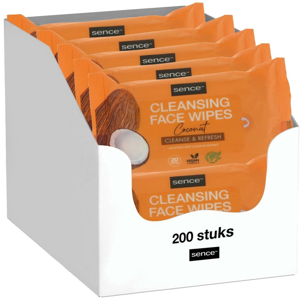 10x Sence Gezichtsreinigingsdoekjes Coconut 20 stuks
