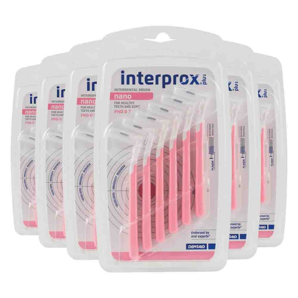 6x Interprox Ragers Plus Nano Roze PHD 0.7 6 stuks