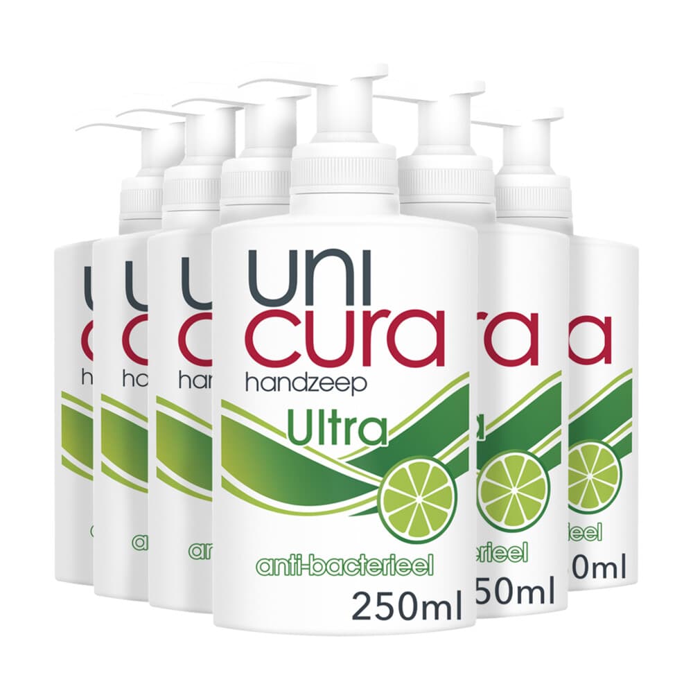 6x Unicura Vloeibare Handzeep Ultra 250 ml