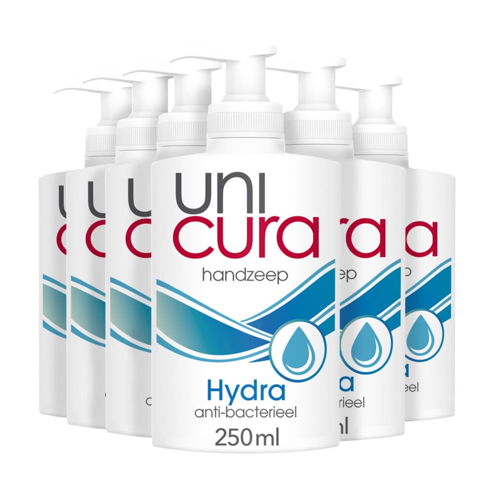 6x Unicura Vloeibare Handzeep Hydra 250 ml