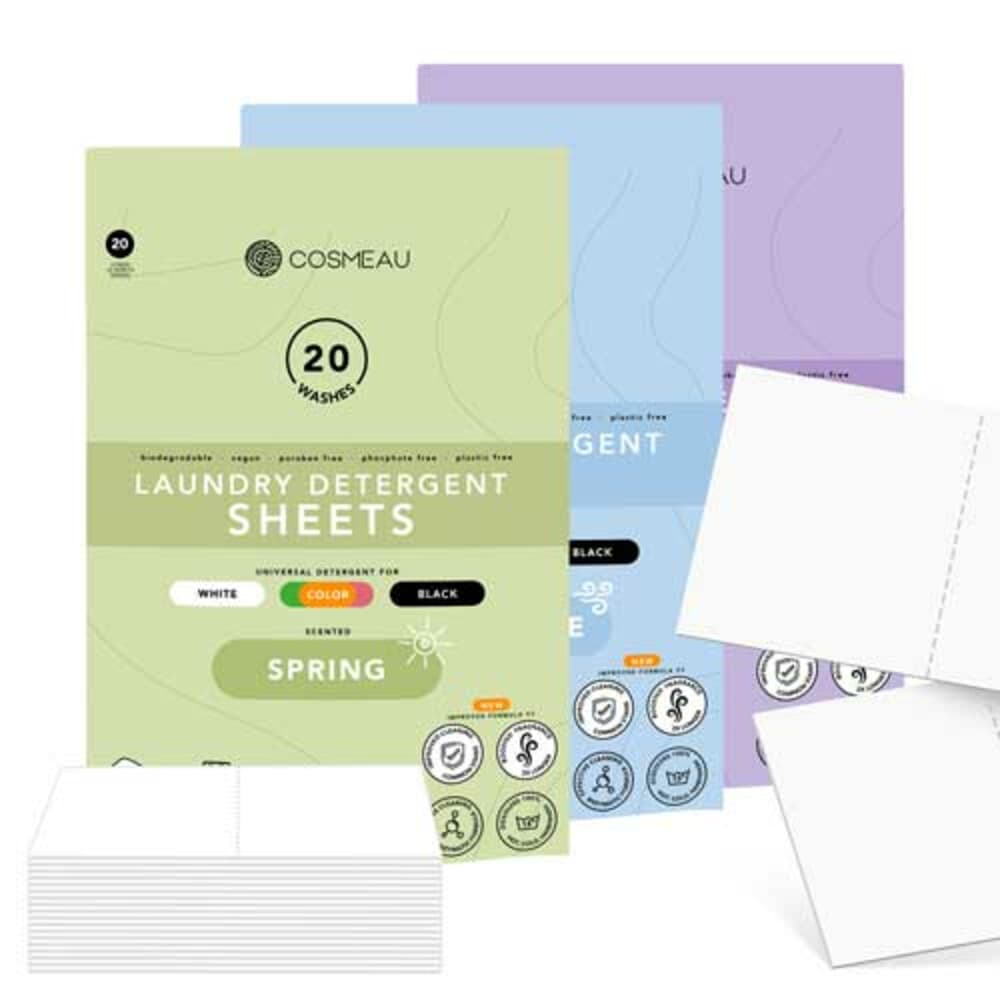 Cosmeau Proefpakket Wasstrips 60 Wasbeurten Lentefris, Zeebries en Lavendel 1 set