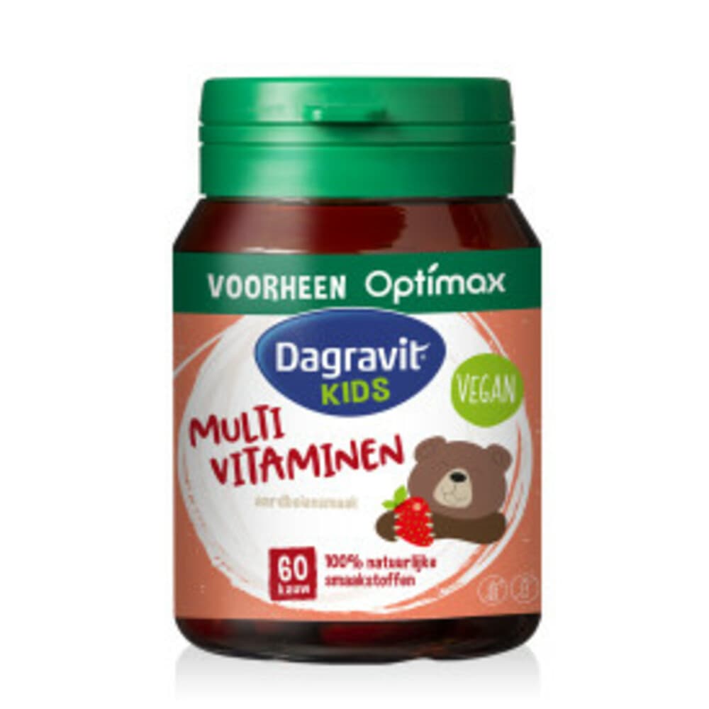 Gratis Verzending: 3x Dagravit Natural Kids Multivitaminen Aardbei 60 kauwtabletten