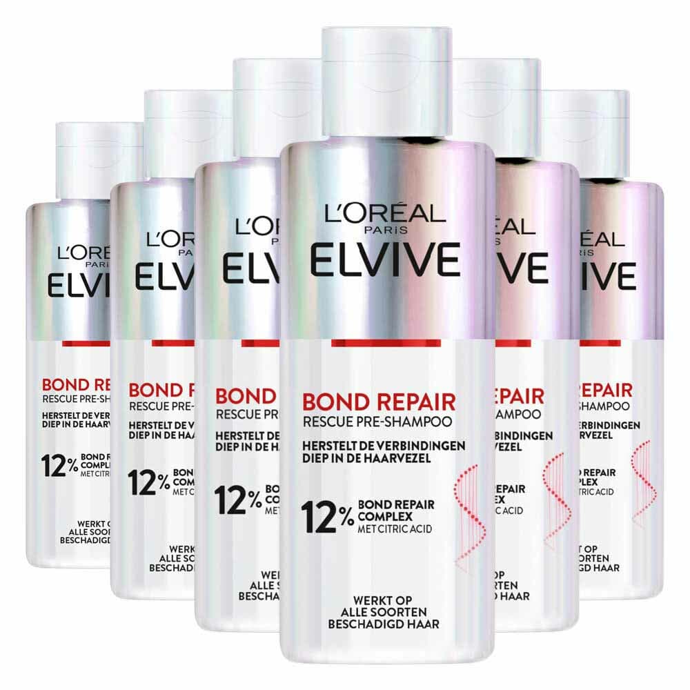 6x L'Oréal Elvive Bond Repair Pre-Shampoo 200 ml