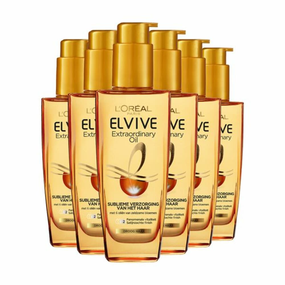 6x L'Oréal Elvive Extraordinary Oil Haarolie 100 ml