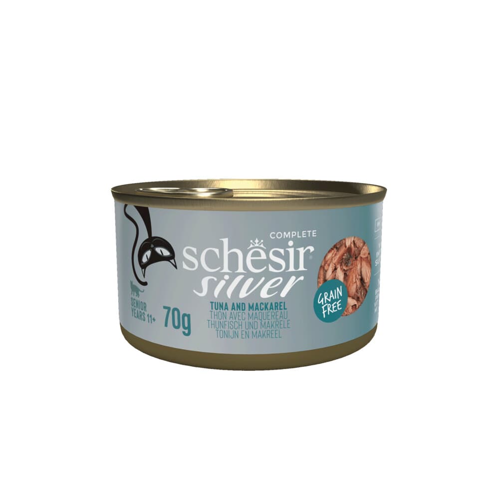 12x Schesir Silver Cat Bouillon Tonijn&Makreel 70 gr