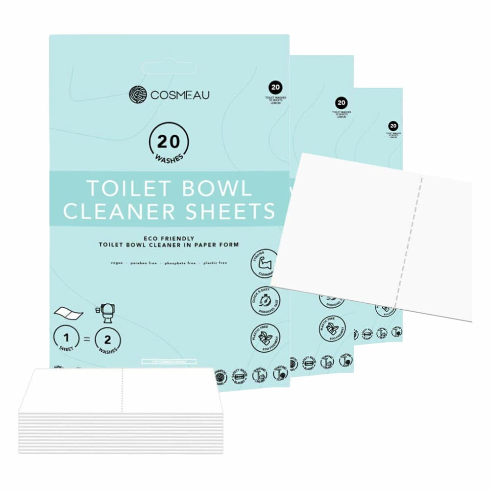 3x Cosmeau Toiletreiniger Strips 20 wasbeurten