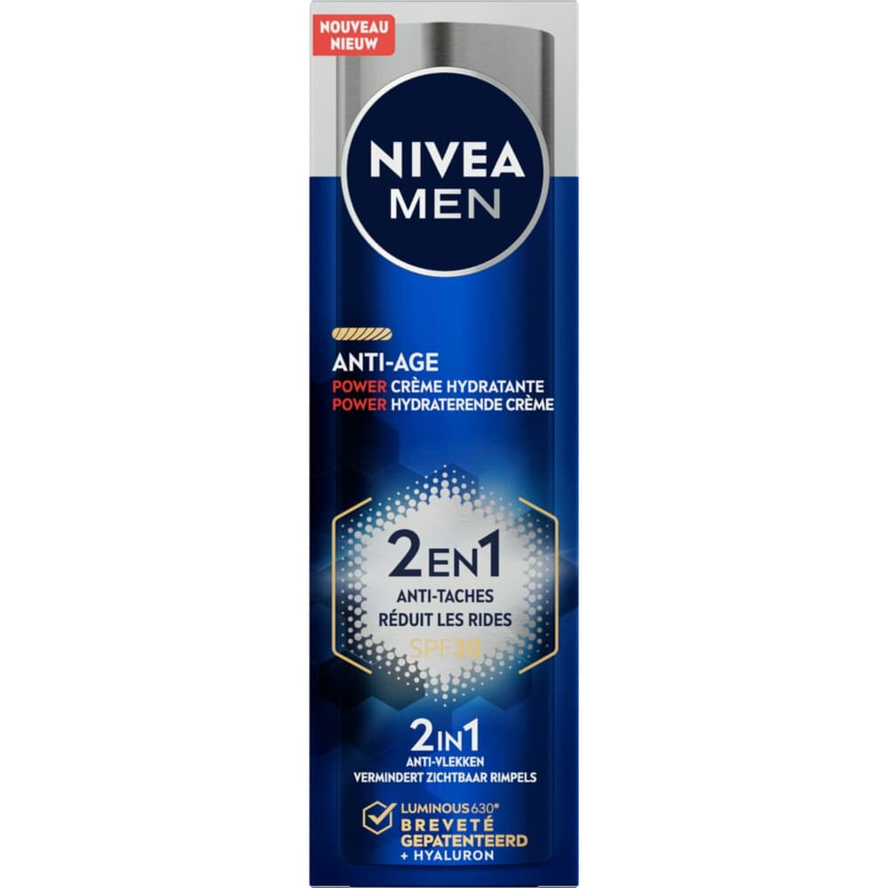 3x NIVEA Men Moisturizer Men Luminous SPF 30 50 ml