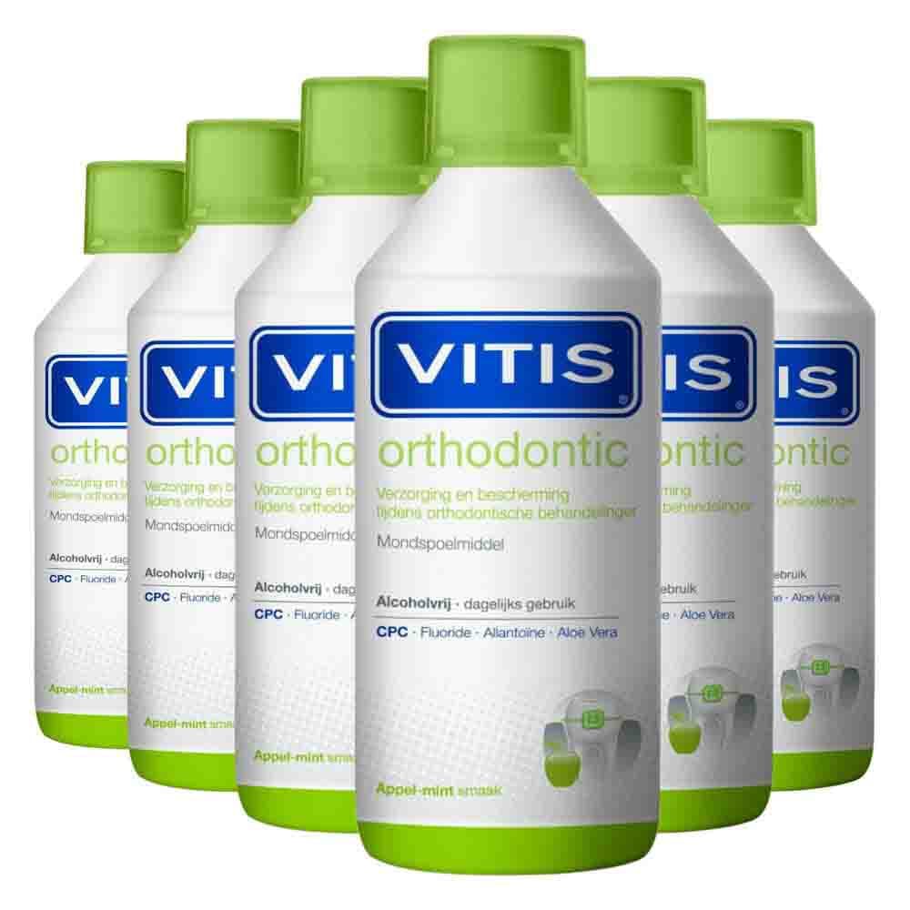 6x Vitis Mondwater Orthodontic 500 ml