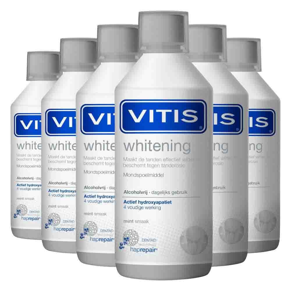 6x Vitis Mondwater Whitening 500 ml