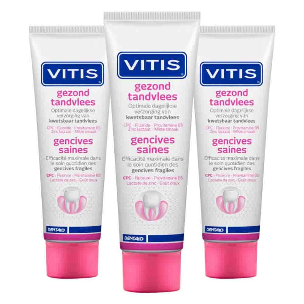 3x Vitis Tandpasta Gezond Tandvlees 75 ml