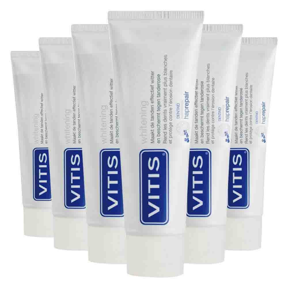 6x Vitis Tandpasta Whitening 75 ml