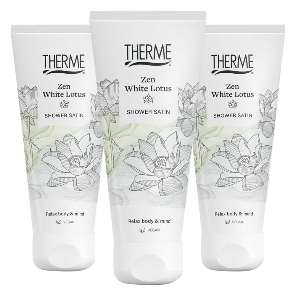 3x Therme Shower Gel Zen White Lotus 200 ml