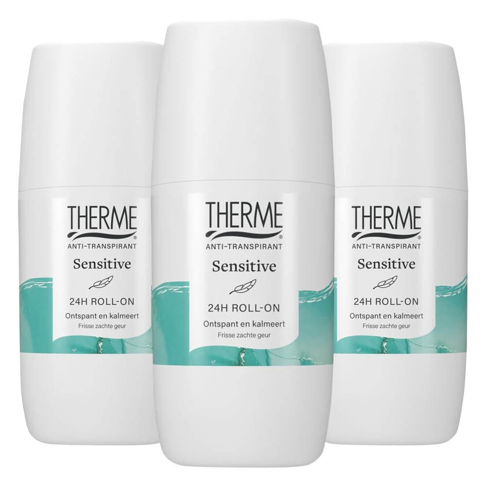 3x Therme Anti-Transpirant Sensitive Roller 60 ml