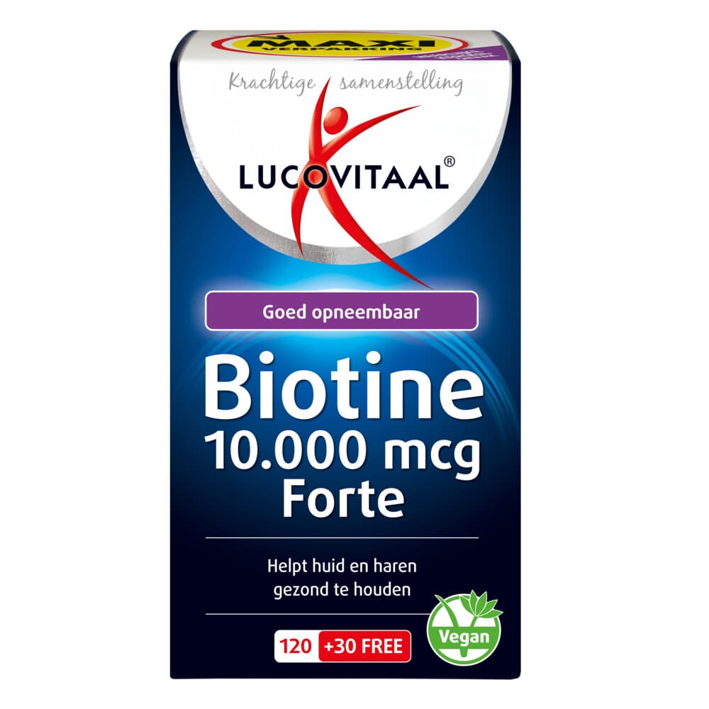 Gratis Verzending: 2x Lucovitaal Biotine 10.000 mcg Forte 150 zuigtabletten