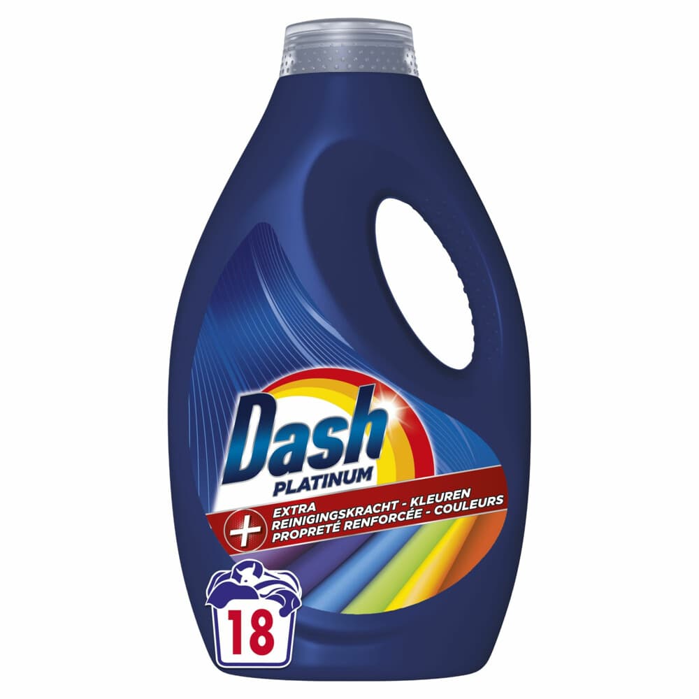 4x Dash Vloeibaar Wasmiddel Platinum Color 18 Wasbeurten 810 ml