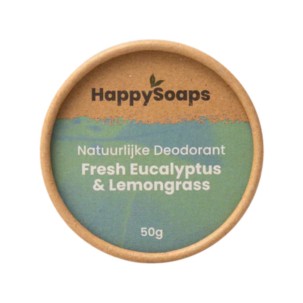 HappySoaps Natuurlijke Deodorant Eucalyptus en Citroengras 50 gr