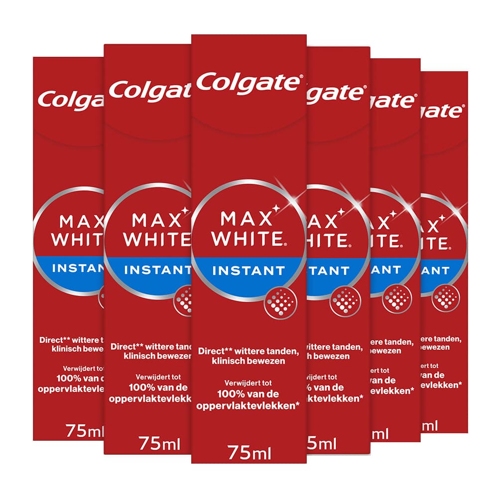 6x Colgate Tandpasta Max White Optic 75 ml