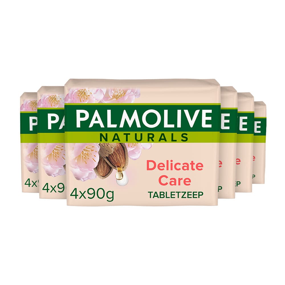 6x Palmolive Tabletzeep Naturals Amandel Melk 4x 90 gr