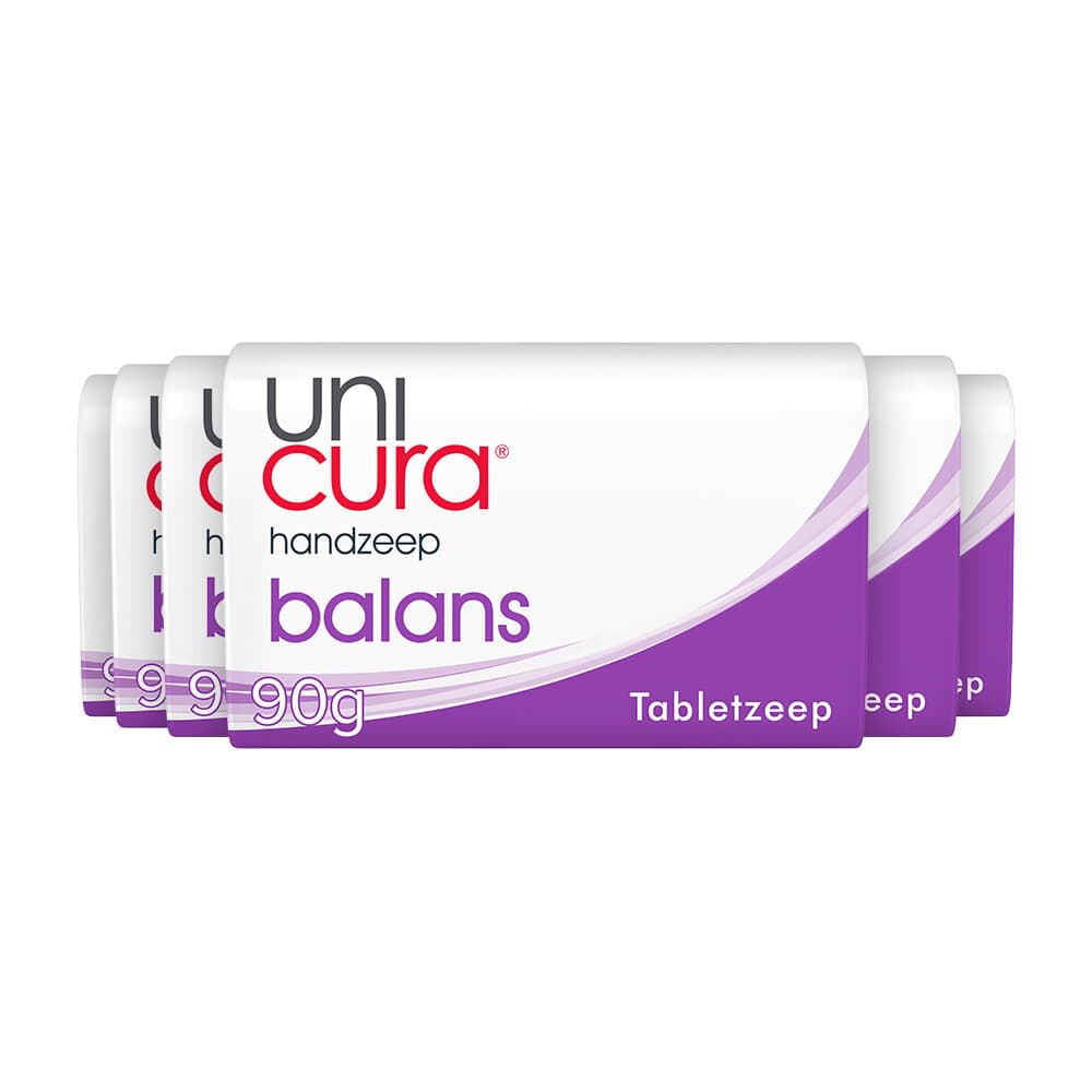 6x Unicura Tabletzeep Anti Bacterieel Balans 180 gr