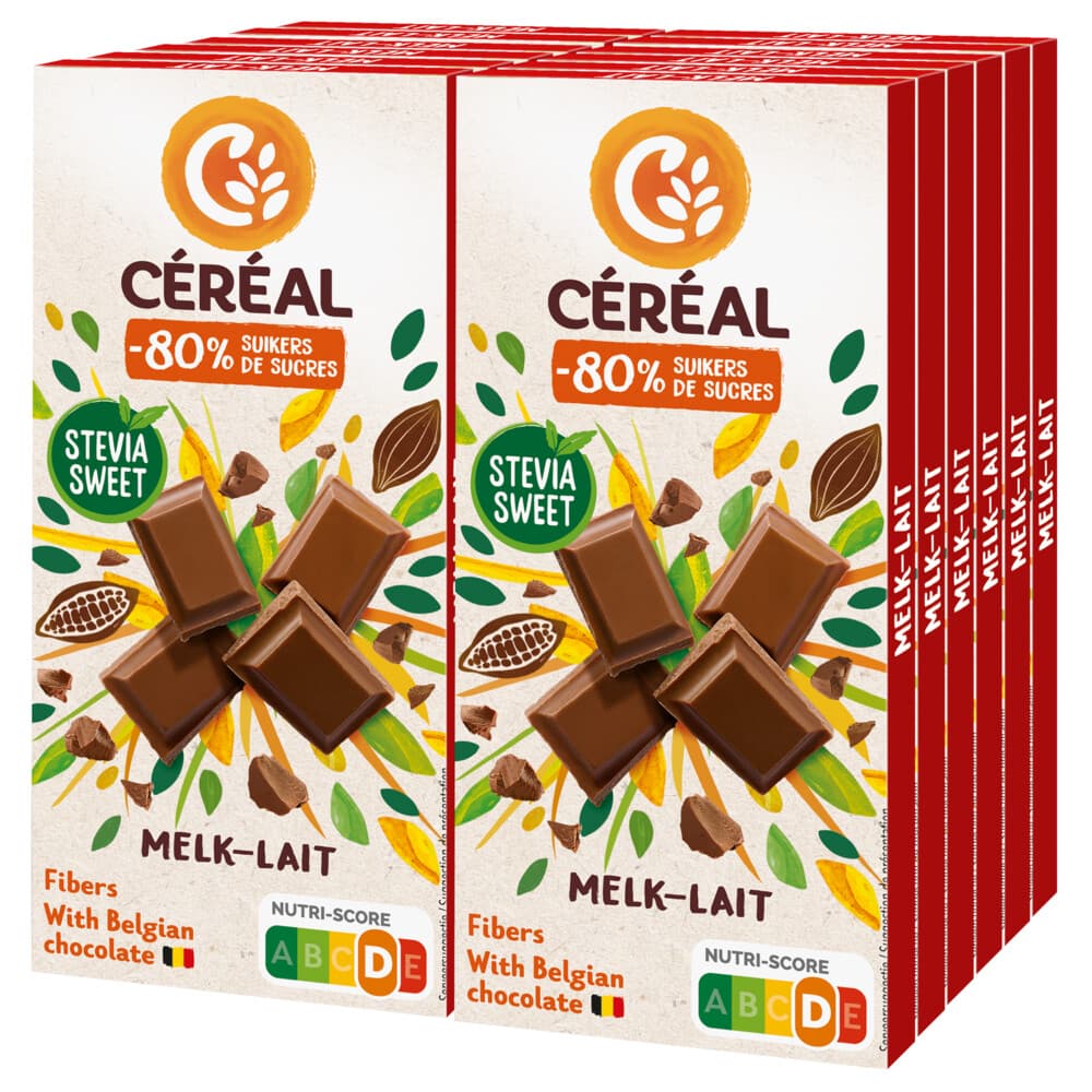 12x Céréal Chocolade Tablet Melk-Chocolade 85 gr