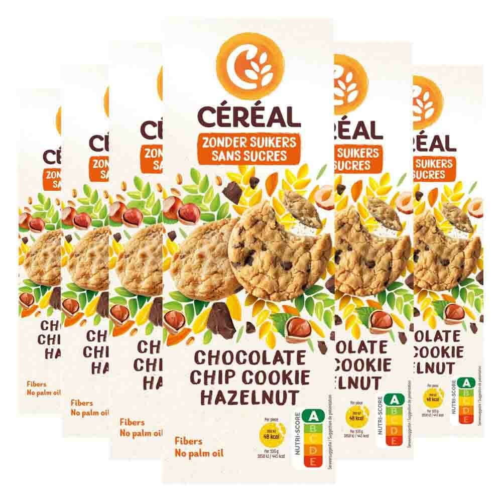 6x Céréal Chocolate Chip Cookie Hazelnoot 130 gr